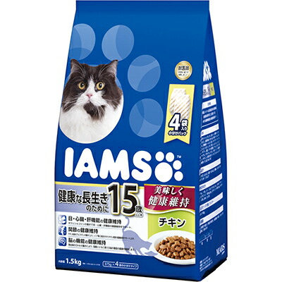 【マースジャパンリミテッド】アイムス　１５歳以上用　健康な長生きのために　チキン　１．５ｋｇ（３７５ｇ×４） ☆ペット用品 ※お取り寄せ商品【賞味期限：3ヵ月以上】