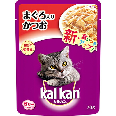 【マースジャパンリミテッド】カルカン　パウチ　１歳から　まぐろ入りかつお　７０ｇ ☆ペット用品 ※お取り寄せ商品【賞味期限：3ヵ月以上】