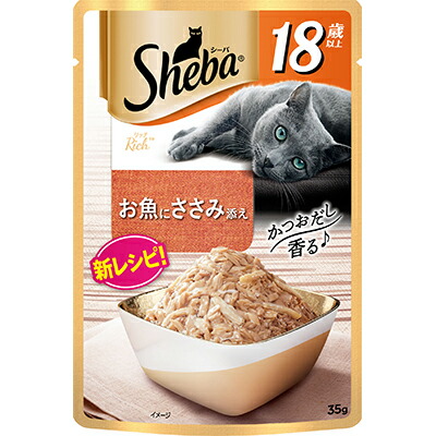 【マースジャパンリミテッド】シーバ　リッチ　１８歳以上　お魚にささみ添え　３５ｇ ☆ペット用品 ※お取り寄せ商品【賞味期限：3ヵ月以上】