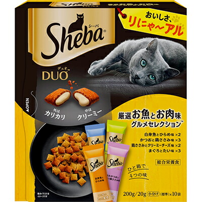 【マースジャパンリミテッド】シーバ　デュオ　厳選お魚とお肉味グルメセレクション　２００ｇ ☆ペット用品 ※お取り寄せ商品【賞味期限：3ヵ月以上】