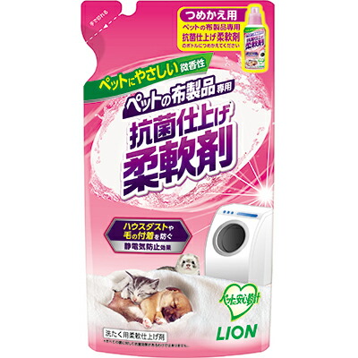 【ライオンペット】ペットの布製品専用　抗菌仕上げ柔軟剤　つめかえ用　３００ｇ ☆ペット用品 ※お取り寄せ商品