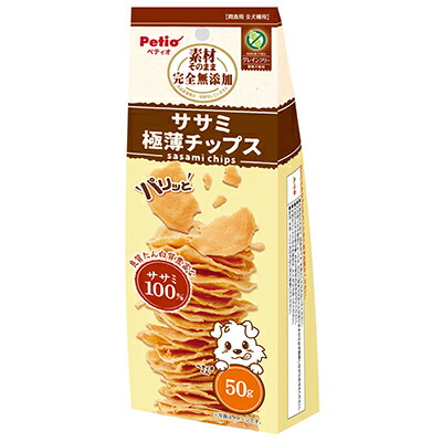 【ペティオ】素材そのまま　完全無添加　ササミ　パリッと　極薄チップス　５０ｇ ☆ペット用品 ※お取り寄せ商品【賞味期限：3ヵ月以上】