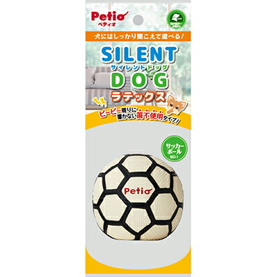 【ペティオ】サイレントドッグラテックス　サッカーボール　１個 ☆ペット用品 ※お取り寄せ商品