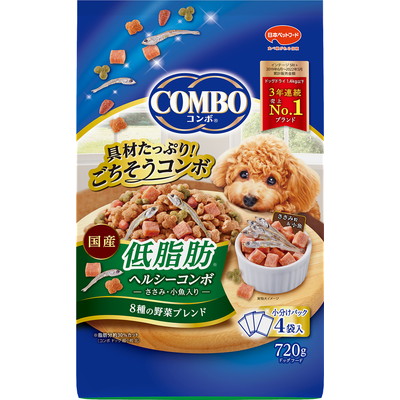 【日本ペットフード】コンボ 低脂肪ヘルシーコンボ 720g (180g×4袋) ☆ペット用品 ※お取り寄せ商品【賞味期限:3ヵ月以上】