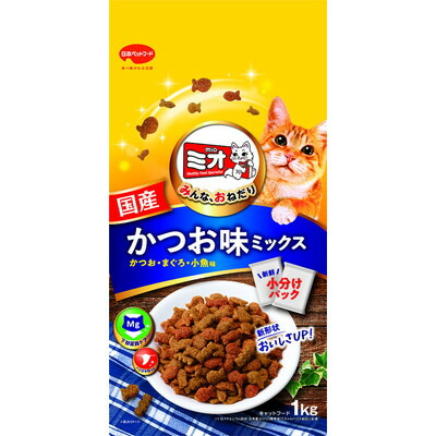 【日本ペットフード】ミオドライミックス かつお味 1kg (500g×2袋入) ☆ペット用品 ※お取り寄せ商品【賞味期限:3ヵ月以上】