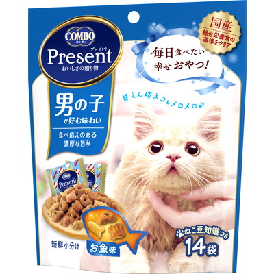 【日本ペットフード】コンボ プレゼント キャット おやつ 男の子 お魚味 42g(3g×14袋) ☆ペット用品 ※お取り寄せ商品【賞味期限:3ヵ月以上】