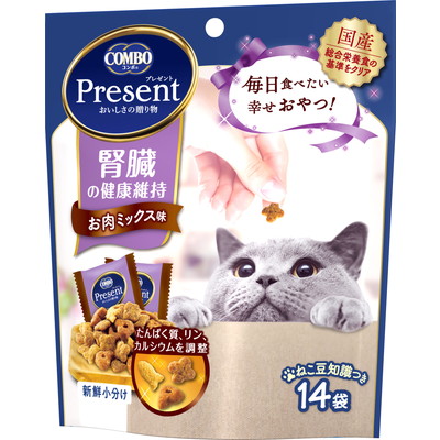 【日本ペットフード】コンボ プレゼント キャット おやつ 腎臓の健康維持 お肉ミックス味 42g ☆ペット用品 ※お取り寄せ商品【賞味期限:3ヵ月以上】