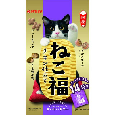 【ペットライン】ねこ福 チキン仕立て 42g(3g×14袋) ☆ペット用品 ※お取り寄せ商品【賞味期限:3ヵ月以上】