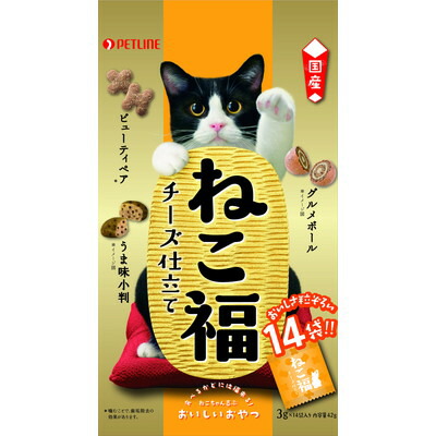 【ペットライン】ねこ福 チーズ仕立て 42g(3g×14袋) ☆ペット用品 ※お取り寄せ商品【賞味期限:3ヵ月以上】