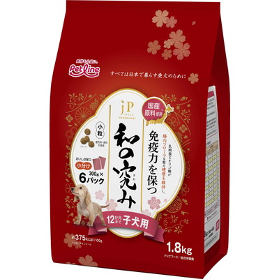 【ペットライン】JPスタイル和の究み 小粒 12か月まで子犬用 1.8kg(300g×6) ☆ペット用品 ※お取り寄せ商品【賞味期限:3ヵ月以上】