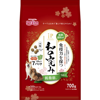 【ペットライン】JPスタイル和の究み 小粒 低脂肪 1歳から 700g(100g×7) ☆ペット用品 ※お取り寄せ商品【賞味期限:3ヵ月以上】