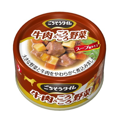 【ペットライン】ごちそうタイム 牛肉&ごろごろ野菜 80g ☆ペット用品 ※お取り寄せ商品【賞味期限:3ヵ月以上】