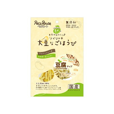 【ペッツルート】大豆なごほうび 豆腐チップ 40g ☆ペット用品 ※お取り寄せ商品【賞味期限:3ヵ月以上】