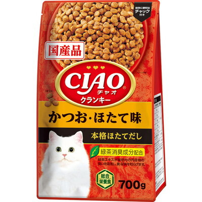 【いなばペットフード】CIAOクランキー かつお・ほたて味 本格ほたてだし 700g ☆ペット用品 ※お取り寄せ商品【賞味期限:3ヵ月以上】