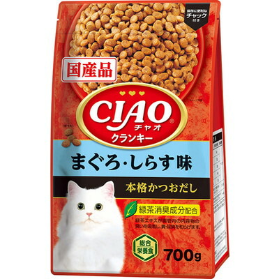 【いなばペットフード】CIAOクランキー まぐろ・しらす味 本格かつおだし 700g ☆ペット用品 ※お取り寄せ商品【賞味期限:3ヵ月以上】