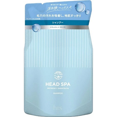 【P&G】h&s 深体験ヘッドスパ リフレッシュ×さらつや シャンプー つめかえ用 350g 〔医薬部外品〕 ※お取り寄せ商品