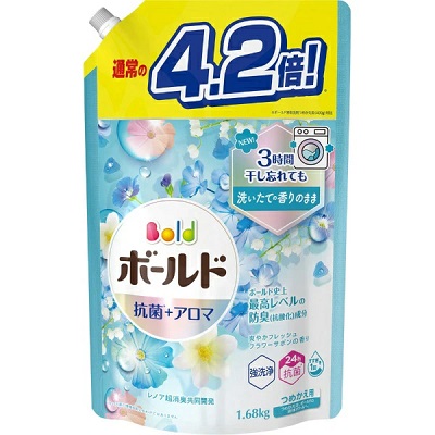 【P&G】ボールド ジェル 爽やかフレッシュフラワーサボンの香り つめかえ用 ウルトラジャンボサイズ 1.68kg ※お取り寄せ商品