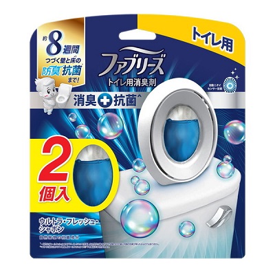 【P&G】ファブリーズW消臭 トイレ用消臭剤 消臭+抗菌 ウルトラ・フレッシュ・シャボン 6.3ml×2個入パック ※お取り寄せ商品