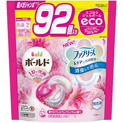 【P&G】ボールドジェルボール4D 華やかプレミアムブロッサムの香り つめかえ用 超メガジャンボサイズ 92個入