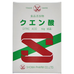 昭和製薬 食品添加物 クエン酸 結晶 50g お取り寄せ商品 メディストックpro