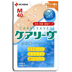 【ニチバン】ケアリーヴ　防水　M　40枚■※お取り寄せ商品