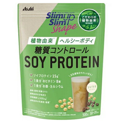 【アサヒグループ食品】スリムアップスリムシェイプ　糖質コントロール　SOY　PRROTEIN　300g　(10〜20回分) ※お取り寄せ商品