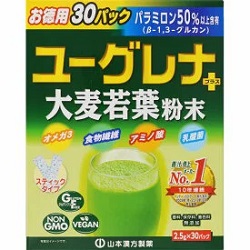 【山本漢方製薬】ユーグレナ+大麦若葉粉末　2.5g×30包 ※お取り寄せ商品