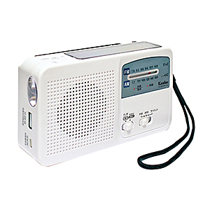 【ケンコー・トキナー】ソーラー充電付き　多機能防災ラジオ　(KR-005AWFSE) ※お取り寄せ商品