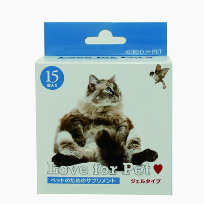 【アウレオ】Love　for　Pet　(ラブフォーペット)　猫柄　75mL(5mL×15袋) ☆ペット用品 ※お取り寄せ商品【賞味期限:3ヵ月以上】