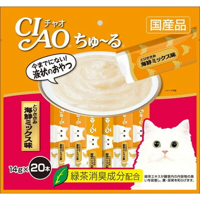 【いなばペットフード】CIAO　ちゅ〜る　とりささみ　海鮮ミックス味　14g×20本 ☆ペット用品 ※お取り寄せ商品【賞味期限:3ヵ月以上】