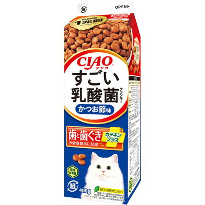 【いなばペットフード】CIAO　すごい乳酸菌クランキー牛乳パック　かつお節味　400g ☆ペット用品 ※お取り寄せ商品【賞味期限:3ヵ月以上】
