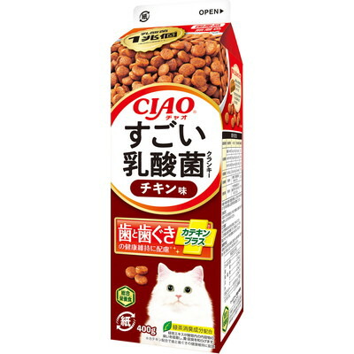 【いなばペットフード】CIAO　すごい乳酸菌クランキー牛乳パック　チキン味　400g ☆ペット用品 ※お取り寄せ商品【賞味期限:3ヵ月以上】