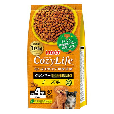【いなばペットフード】いなば　CozyLifeクランキー　チーズ味　190g×4袋 ☆ペット用品 ※お取り寄せ商品【賞味期限:3ヵ月以上】