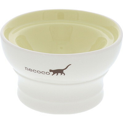 【ペティオ】necoco　脚付き陶器食器　ドライフード向き　1個 ☆ペット用品 ※お取り寄せ商品