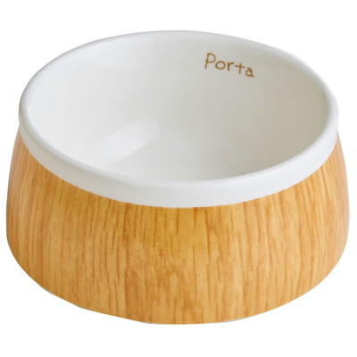 【ペティオ】Porta　木目調　陶器食器　Mサイズ　1個 ☆ペット用品 ※お取り寄せ商品