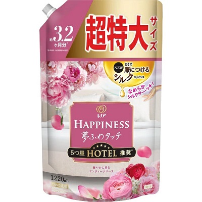 【P&G】レノアハピネス　夢ふわタッチ　華やかに香るアンティークローズ　つめかえ用　超特大サイズ　1220ml ※お取り寄せ商品
