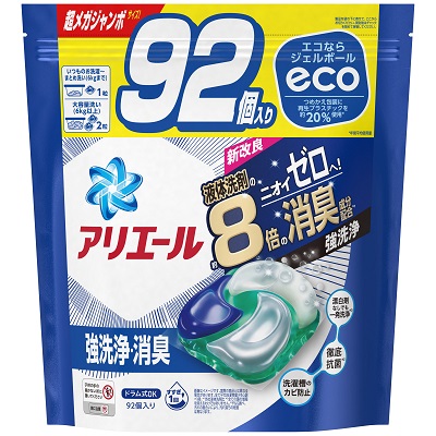 【P&G】アリエール　ジェルボール　4D　つめかえ用　超メガジャンボサイズ　92個入 ※お取り寄せ商品
